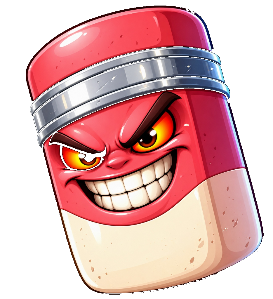 DT Games Eraser Mascot