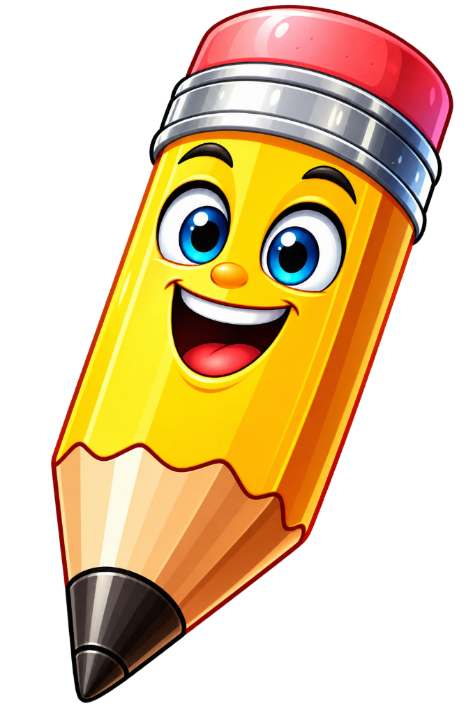 DT Games Pencil Mascot